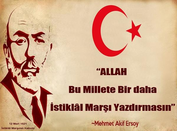 12 Mart İstiklal Marşımızın Kabülü ve Mehmet Akif Ersoy´u Anma Günü